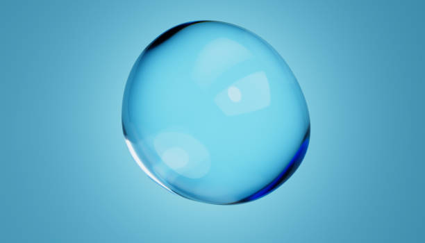 Water bubble background, gradient blue and orange wallpaper