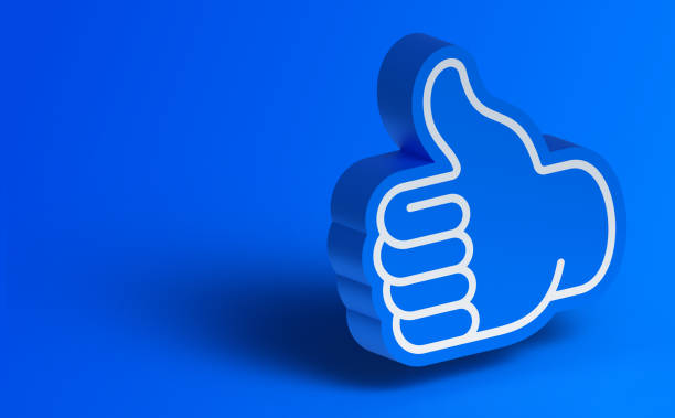 Social media thumbs up like symbol.