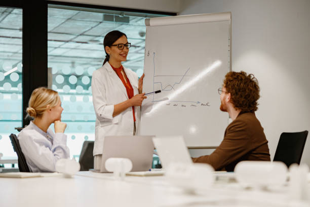 Business Meeting Engaging and Impactful Presentation in a Modern and Innovative Workspace