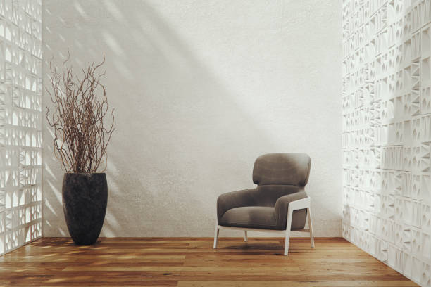 Small living room detail. 3D generated image.