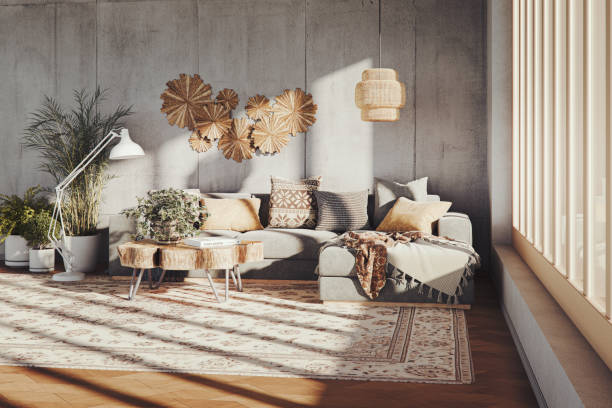 istock Sunlit cozy living room 2178609705