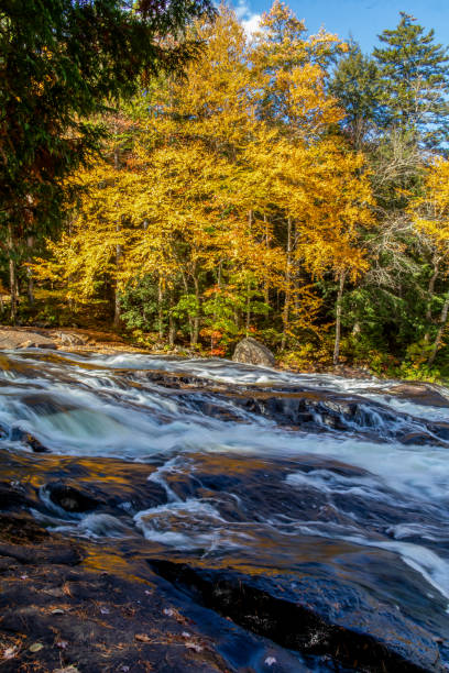 istock Buttermilk Falls Long Lake NY ADK with brilliant fall foliage and reflections 2178613582