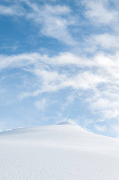 istock Majestic snow covered mountain peak against clear blue sky, copy space for text or design - Winter natural landscape. Snowdrift sunny day 2178618658