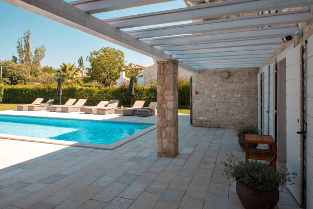 istock Luxury Pool on Elegant Patio 2178619460