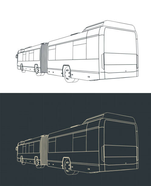 Clackets Bus 120+ Articulated Bus Stock Illustrations, Royalty-Free Vector Graphics ...