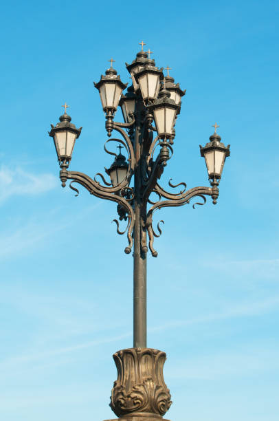istock City street lantern on blue sky background 2178627498