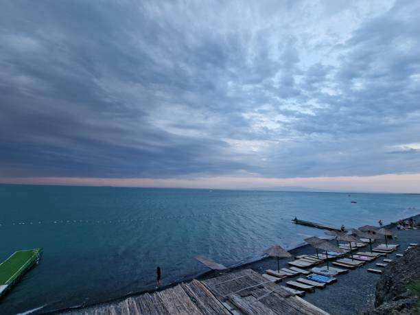 istock Sunset and storm at Alakol lake 2178632774
