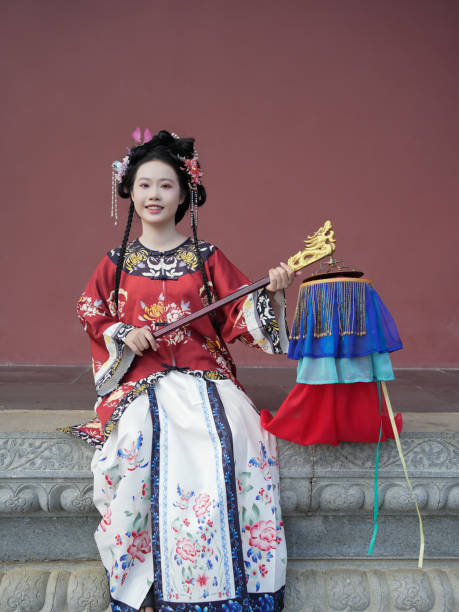 istock Female tourist wearing Hanfu 2178635936