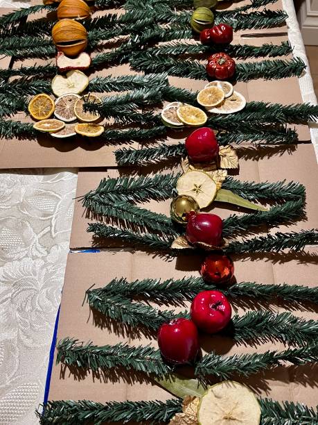 istock Home made Christmas decoration art and craft project dying on cardboard 2178642965