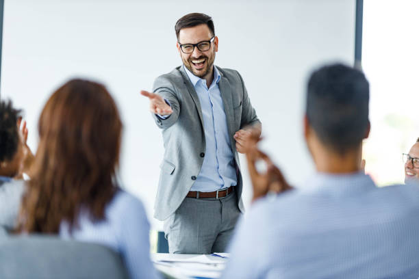 istock Give an applaud to our colleague here! 2178646246