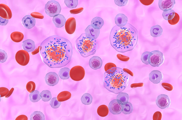 Triple-negative breast cancer (TNBC) - isometric view 3d illustration stock photo