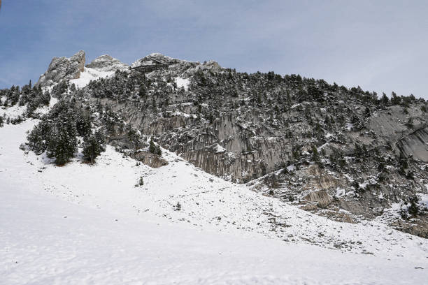 istock Panoramic view of snowy mountains. Swiss peaks. 2178651224