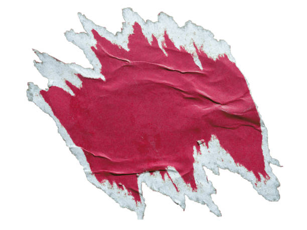 istock Peeled red spiky shape paper 2178660066