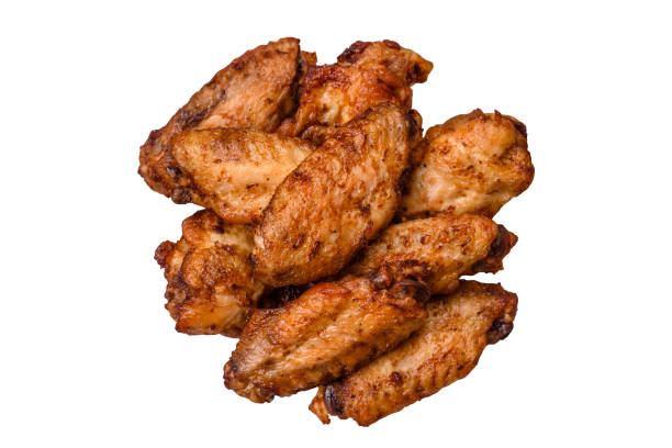 istock Grilled chicken wings with salt, spices and herbs 2178665021