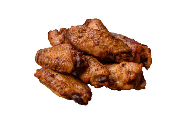 istock Grilled chicken wings with salt, spices and herbs 2178665023