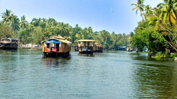 istock House boats in Alleppey back water 2178667158