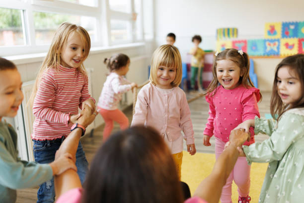 istock Children help the animator to stand up 2178670728