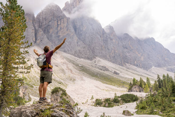 istock Hiker Embracing Nature with Open Arms 2178671535