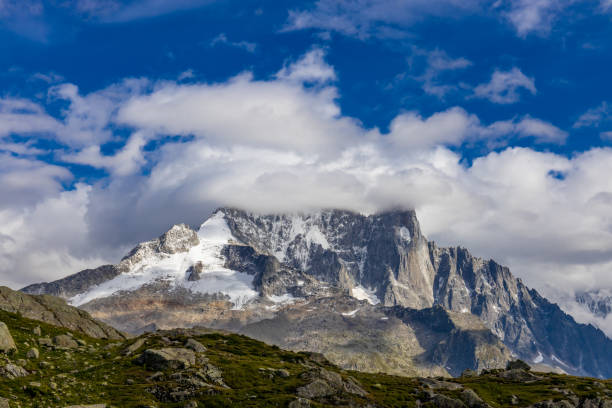 istock Petit Dru mountain peak, Aiguille du Dru, Les Drus summit in French Apls, Chamonix 2178674639