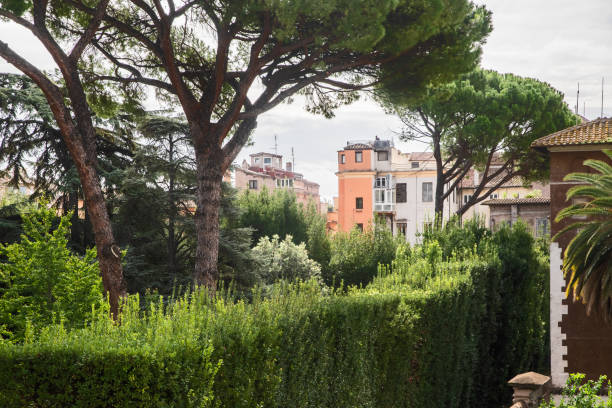 Rome, Italy. View of the city from the garden