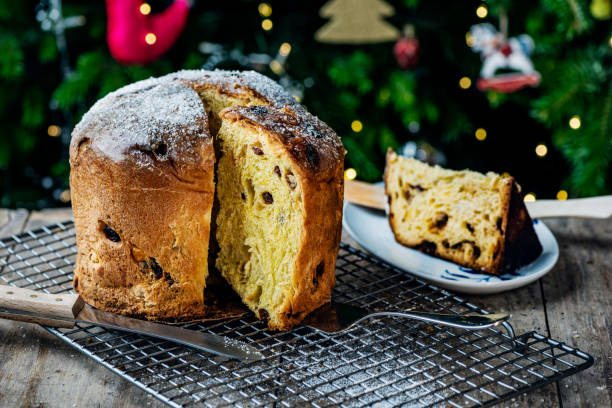 istock Slice of Panettone at Christmas Time 2178675824