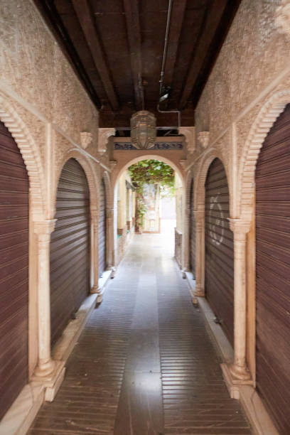 istock Narrow Alley with Moorish Arches 2178678672