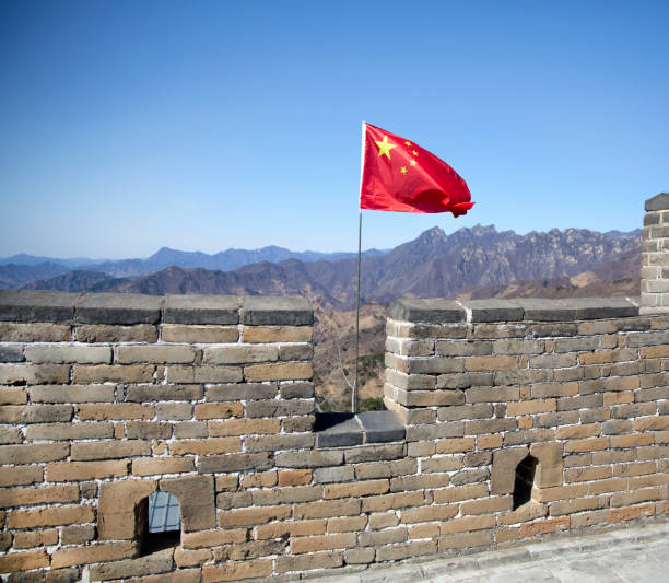 The Great Wall of China in winter.Mutianyu. Beijing. China.