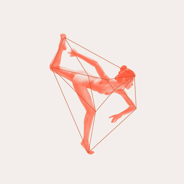 istock Graceful ballerina dancing inside geometric shape, embodying balance and elegance with minimalistic simplicity. Contemporary art collage. 2178687738
