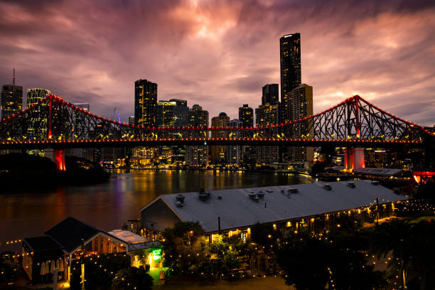 Story Bridge sunset, Brisbane, Queensland, Australia
