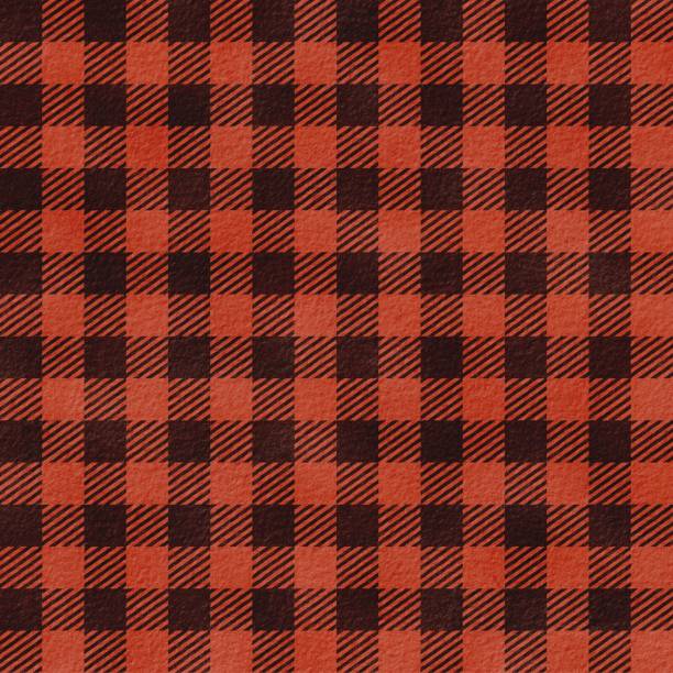Seamless 4k photo texture material of red colored stitched leather surface with skull insterts and cross decorations.