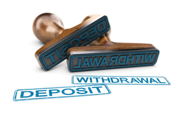 istock Deposit vs withdrawal, banking concept. 2178709096