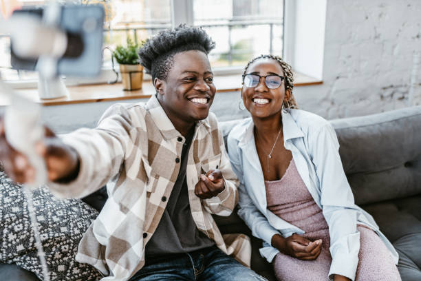 istock Happy Couple Smiling While Using Smart Phone for Video Call 2178712728