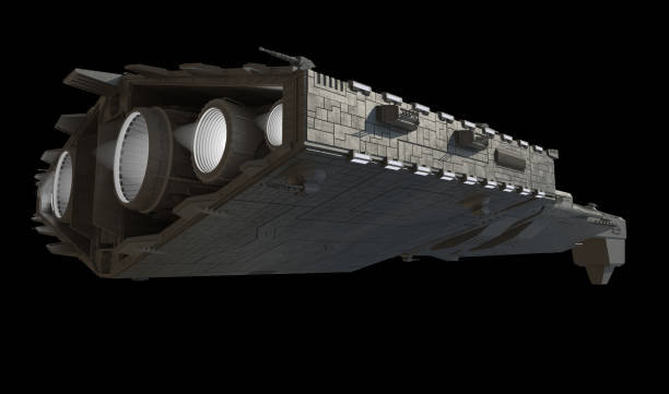 istock Light Spaceship Battle Cruiser - Right Side Rear View 2178713280