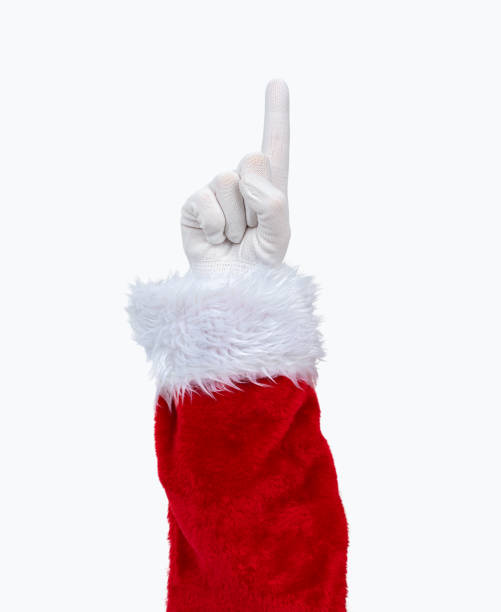 istock Santa Claus hand showing finger up 2178714512