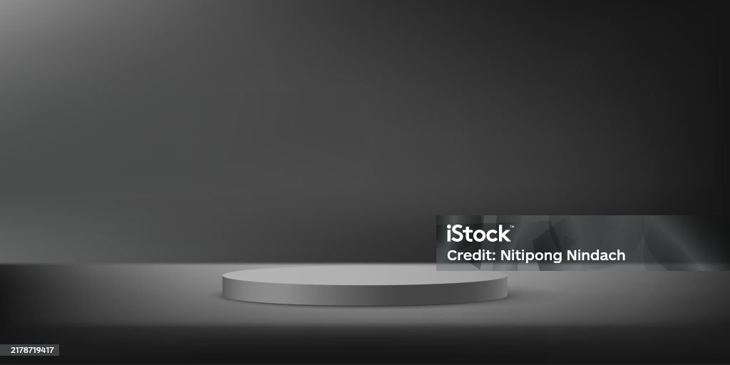Podium Css Black Background Vector 3d With Podium Vector Illustration Stock ...