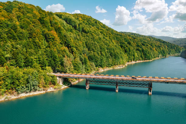 istock Aerial view of bridge on the water 2178719961
