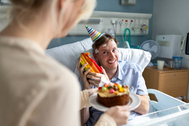 istock Patient Receiving a Birthday Gift 2178720145