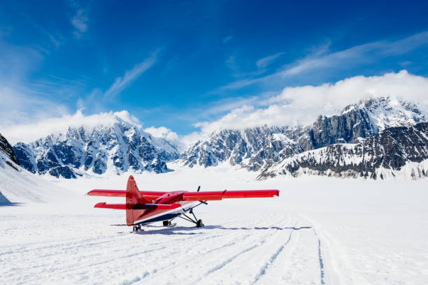 istock Propeller Ski-plane taking off of Denali Glacier 2178723274