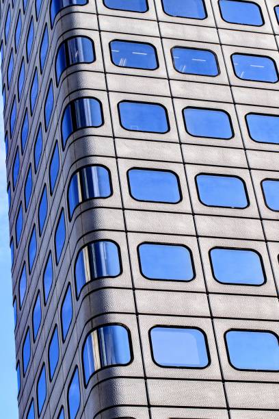Modern Skyscraper with Reflective Blue Windows in Hong Kong