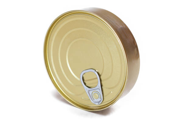 istock Round Unopened Tin Can Isolated on White 2178725350
