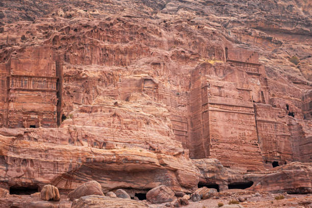 istock Ancient temples in Petra archaeological site. 2178725904
