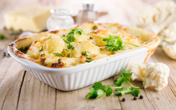 istock baked cauliflower gratin with cream and cheese 2178727878