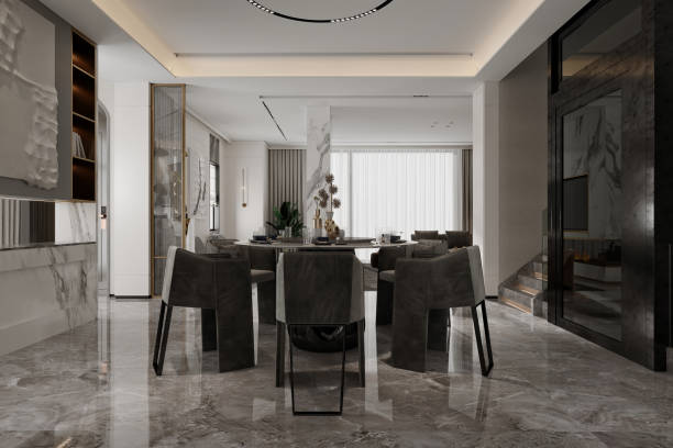 istock 3d render of living room and dining space 2178730824