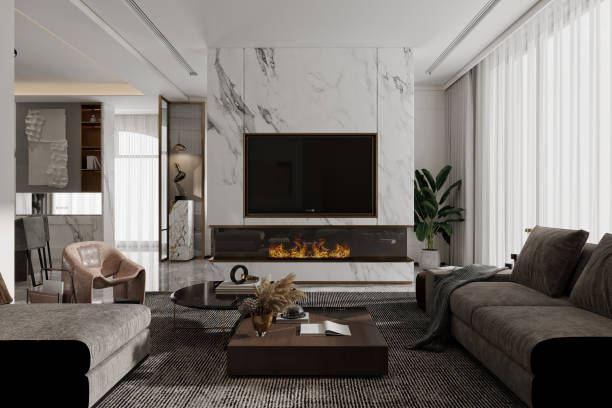 istock 3d render of living room and dining space 2178730825