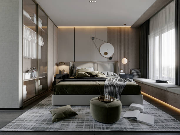 istock 3d render of hotel room 2178730884
