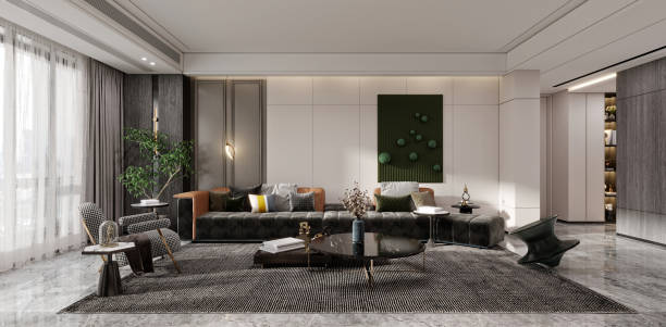 istock 3d render of living room and dining space 2178730888