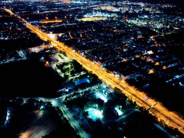 istock Expressway top view, Road traffic an important infrastructure, Drone aerial view fly in circle, traffic transportation, Public transport or commuter city life concept of economic and energ, transport. 2178732438