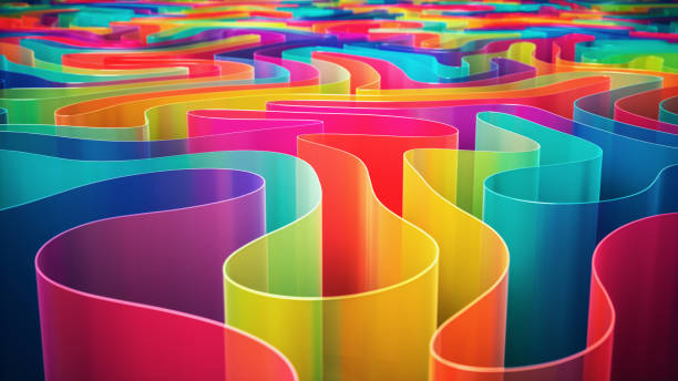 Vibrant Colorful Waves Background in Modern Abstract Style