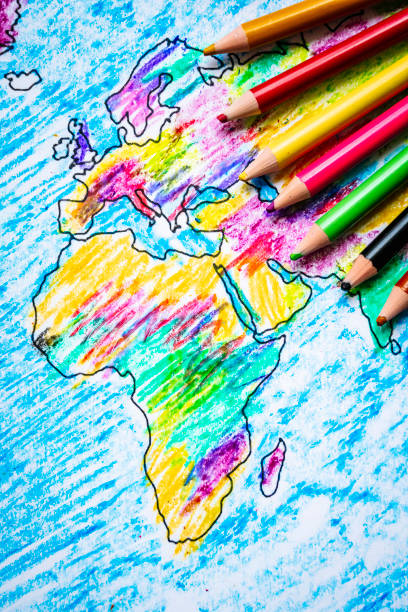 istock Africa Map Drawing with Colored Pencils for Kids 2178735185