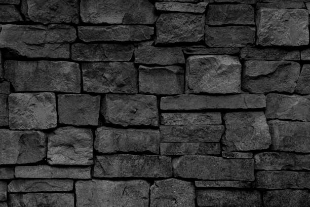 istock The black wall is made of stone and it is very thick. 2178738510